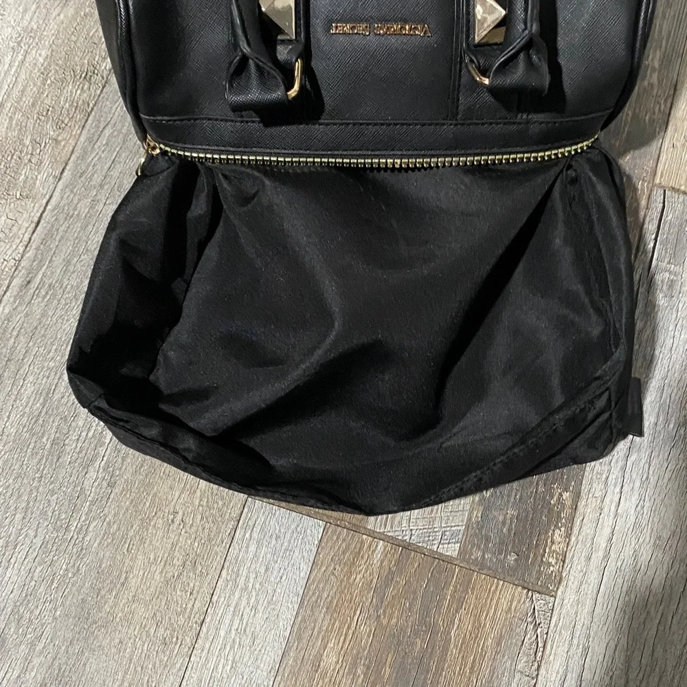 Victoria's Secret Black and Brown Structured Satchel